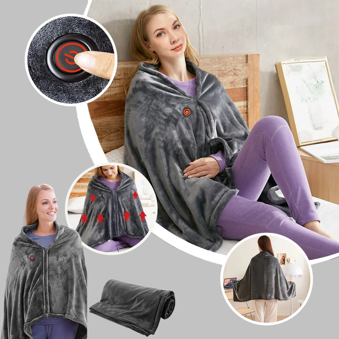 SnuggyWarm™ Heated Blanket Shawl